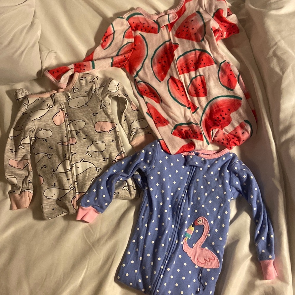 Carters 12MO footed sleepers